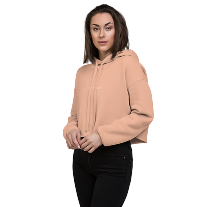 Pehmeä fleece cropped-huppari, joka yhdistää mukavuuden ja minimalistisen designin.